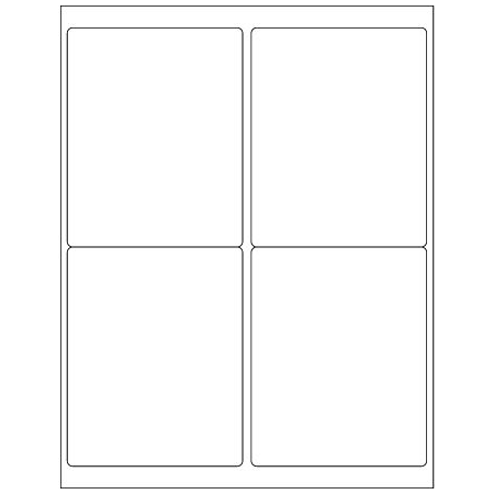 Bsc Preferred 4 x 5'' White Rectangle Laser Labels - Master Case, 400PK BUY00024365